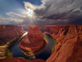 Produktbild: CALVENDO Puzzle Horseshoe Bend | 1000 Teile Lege-Gr&ouml;&szlig;e 64x48cm Foto-Puzzle f&uuml;r gl&uuml;ckliche Stunden
