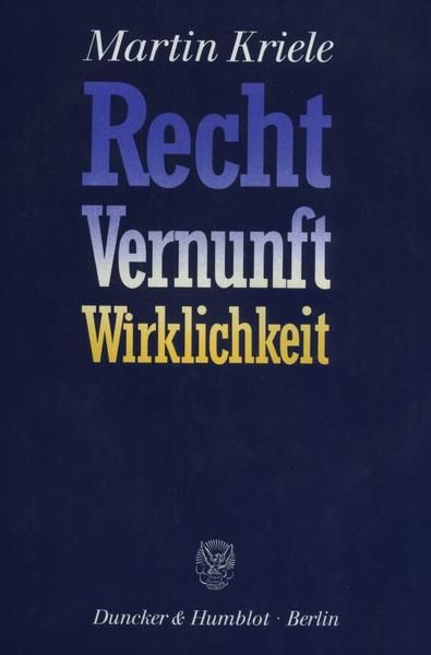 Produktbild: Recht - Vernunft - Wirklichkeit.