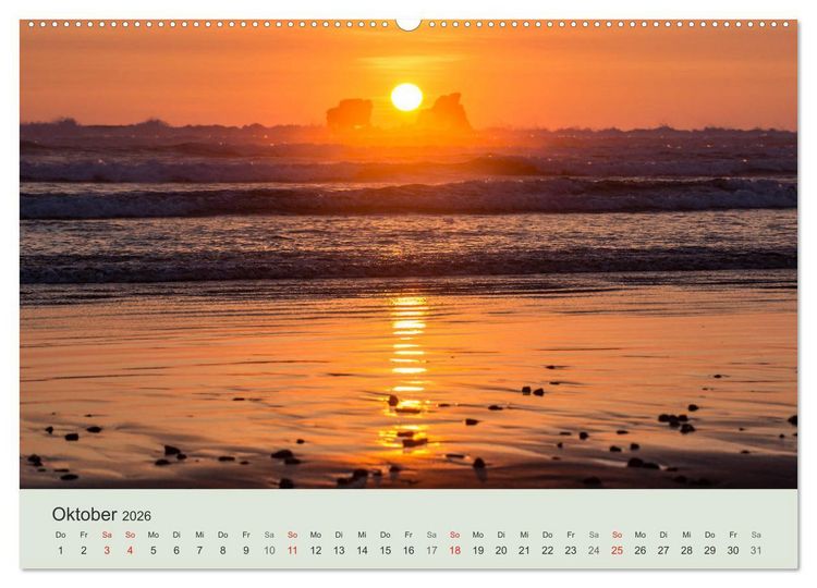 Produktbild: Kalender Traumstr&auml;nde 2026 (hochwertiger Premium Wandkalender 2026 DIN A2 quer), Kunstdruck in Hochglanz