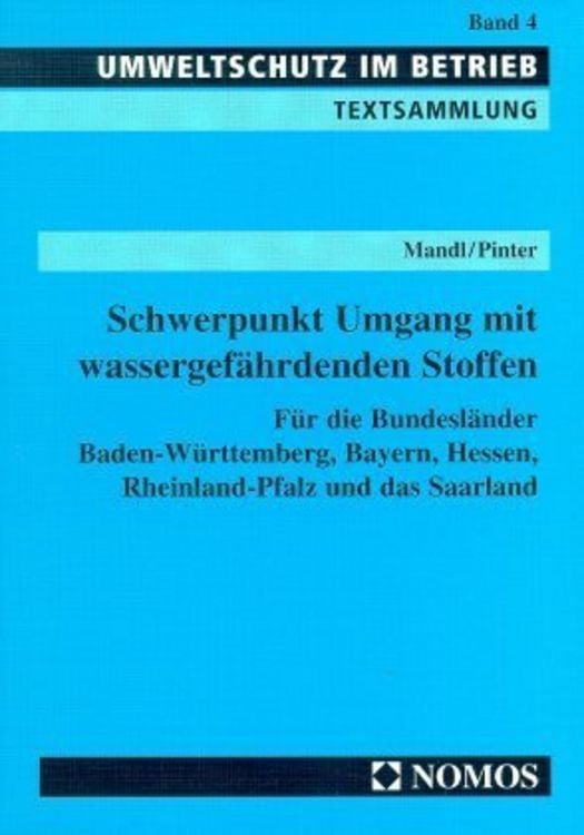 Produktbild: Schwerpunkt Umgang mit wassergef&auml;hrdenden Stoffen
