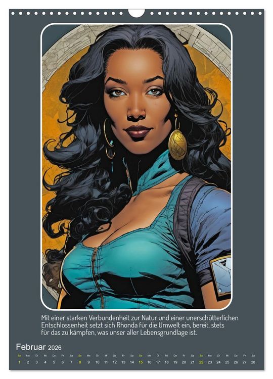 Produktbild: Starke Frauen im Comicbook-Stil (Wandkalender 2026 DIN A3 hoch), CALVENDO Monatskalender