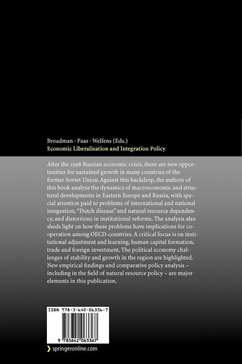 Produktbild: Economic Liberalization and Integration Policy
