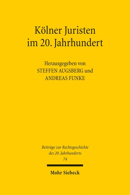 Produktbild: K&ouml;lner Juristen im 20. Jahrhundert