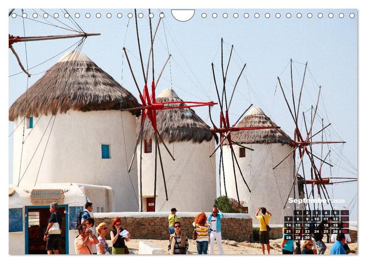 Produktbild: Liebenswertes Griechenland Amorgos und Mykonos (Wandkalender 2026 DIN A4 quer), CALVENDO Monatskalender