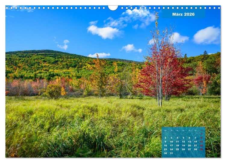 Produktbild: New England - Vielfalt einer Region (Wandkalender 2026 DIN A3 quer), CALVENDO Monatskalender