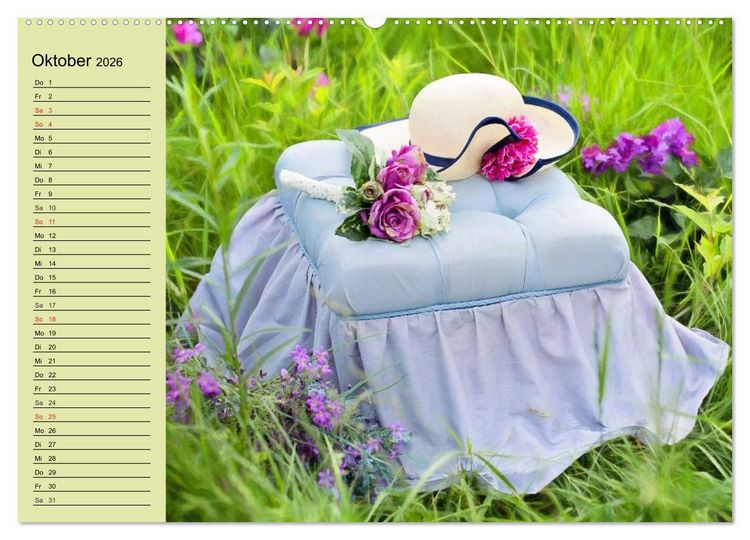 Produktbild: Landhaus-Romantik. Die Farben des Sommers (hochwertiger Premium Wandkalender 2026 DIN A2 quer), Kunstdruck in Hochglanz
