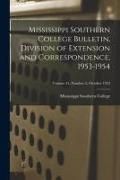 Produktbild: Mississippi Southern College Bulletin, Division of Extension and Correspondence, 1953-1954; Volume 41, Number 2, October 1953