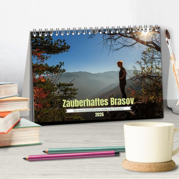 Produktbild: Zauberhaftes Brasov - Das Juwel Siebenb&uuml;rgens imitten der Karpaten (Tischkalender 2026 DIN A5 quer), CALVENDO Monatskalender