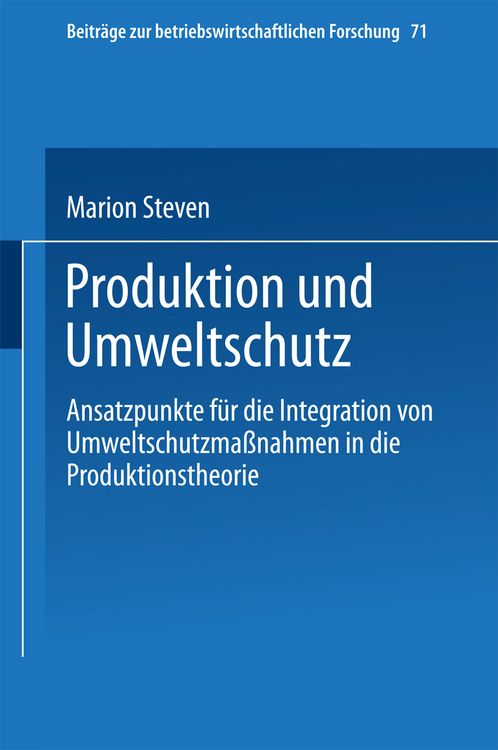 Produktbild: Produktion und Umweltschutz