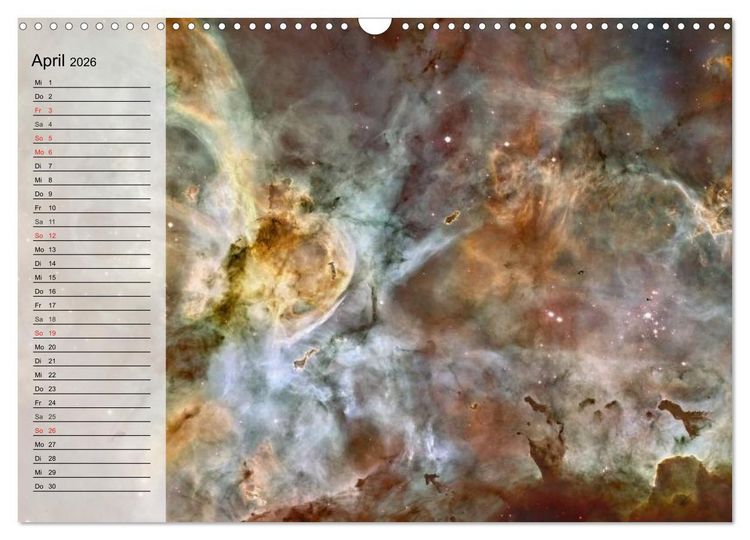 Produktbild: Der Weltraum. Spektakul&auml;re Gasnebel und Galaxien (Wandkalender 2026 DIN A3 quer), CALVENDO Monatskalender