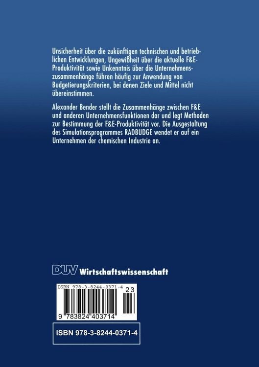 Produktbild: Budgetierung von F&E