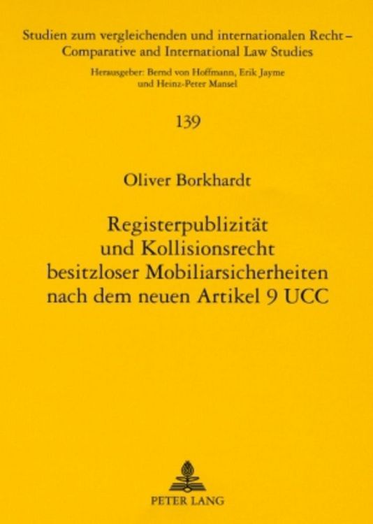 Produktbild: Registerpublizit&auml;t und Kollisionsrecht besitzloser Mobiliarsicherheiten nach dem neuen Art. 9 UCC