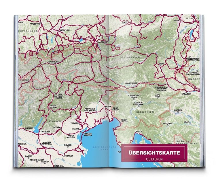 Produktbild: KOMPASS Radfernwege quer durch die Alpen