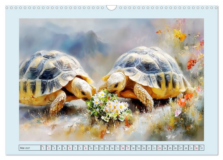Produktbild: Schildkr&ouml;ten. Gut gepanzert und niemals in Eile (Wandkalender 2027 DIN A3 quer), CALVENDO Monatskalender