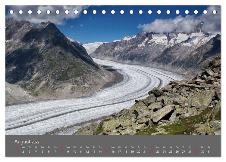 Produktbild: Wallis. Perle der Schweiz (Tischkalender 2027 DIN A5 quer), CALVENDO Monatskalender