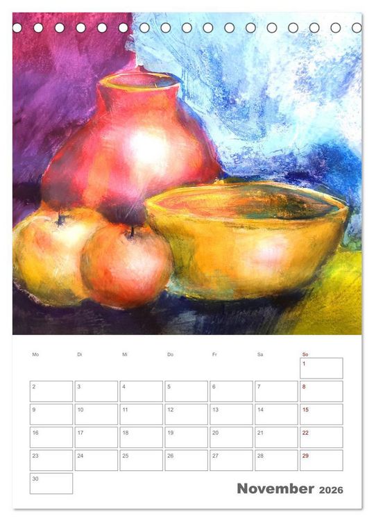 Produktbild: Oase der Stille - Ruhe finden in malerischen Stillleben (Tischkalender 2026 DIN A5 hoch), CALVENDO Monatskalender