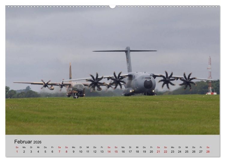 Produktbild: Transportflugzeug Airbus A400M Atlas (Wandkalender 2026 DIN A2 quer), CALVENDO Monatskalender