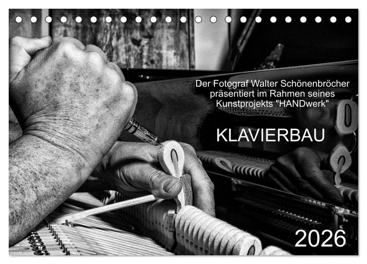 Produktbild: Klavierbau (Tischkalender 2026 DIN A5 quer), CALVENDO Monatskalender