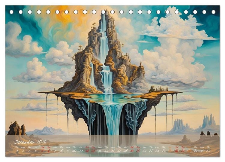 Produktbild: Enchanting waterfalls (Desk Calendar 2026 DIN A5 landscape), CALVENDO 12 Month DeskCalendar