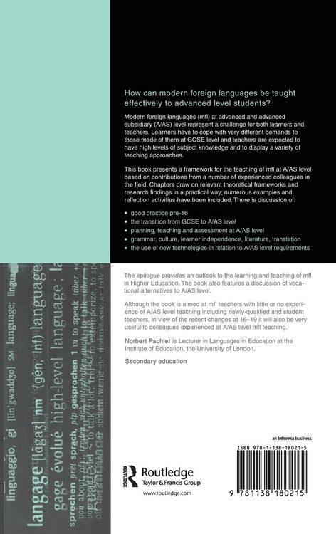Produktbild: Teaching Modern Foreign Languages at Advanced Level