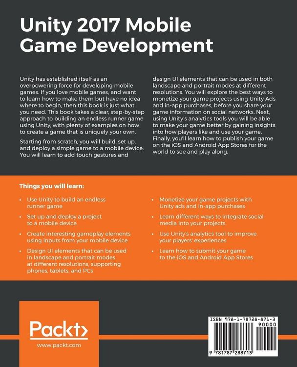 Produktbild: Unity 2017 Mobile Game Development