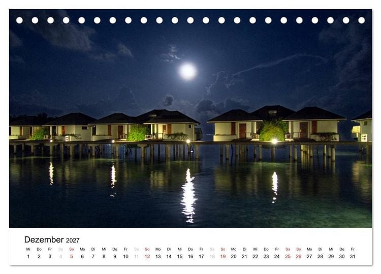 Produktbild: Malediven - Das Paradies im Indischen Ozean I (Tischkalender 2027 DIN A5 quer), CALVENDO Monatskalender