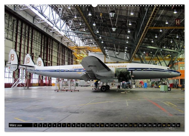 Produktbild: Lockheed Super Constellation HB-RSC (hochwertiger Premium Wandkalender 2026 DIN A2 quer), Kunstdruck in Hochglanz