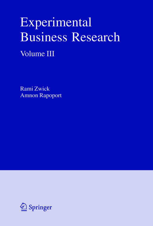 Produktbild: Experimental Business Research