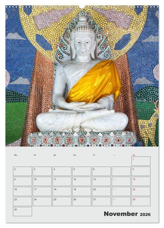 Produktbild: BUDDHA - Das sanfte L&auml;cheln (hochwertiger Premium Wandkalender 2026 DIN A2 hoch), Kunstdruck in Hochglanz