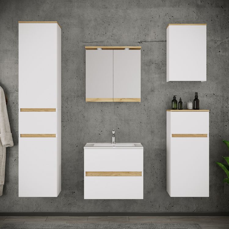Produktbild: 4 tlg. Badm&ouml;bel-Set mit Waschbecken Cosila-I 61 cm