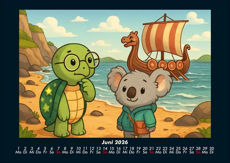 Produktbild: Taz & Kiki - Eine Reise durch die Zeit 2026 Fotokalender DIN A4