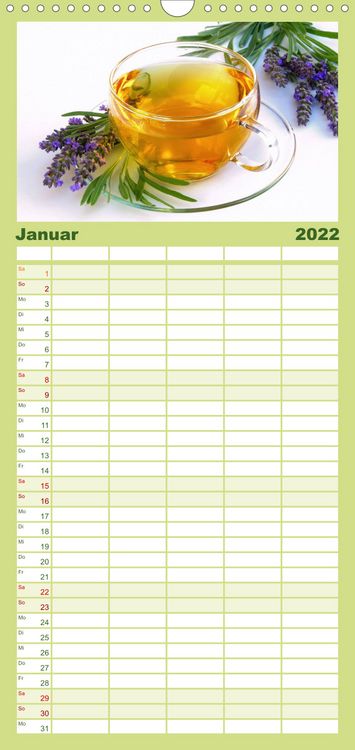 Produktbild: Familienplaner Arzneipflanzen (Wandkalender 2022 , 21 cm x 45 cm, hoch)