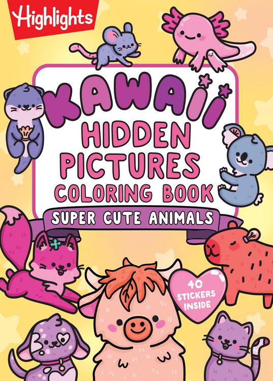 Produktbild: Kawaii Hidden Pictures Coloring Book: Super Cute Animals