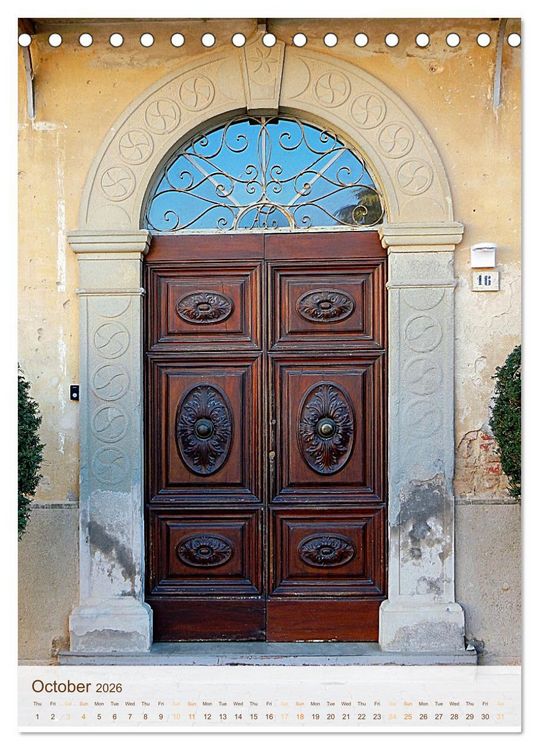 Produktbild: Umbrian Doorways (Desk Calendar 2026 DIN A5 portrait), CALVENDO 12 Month DeskCalendar