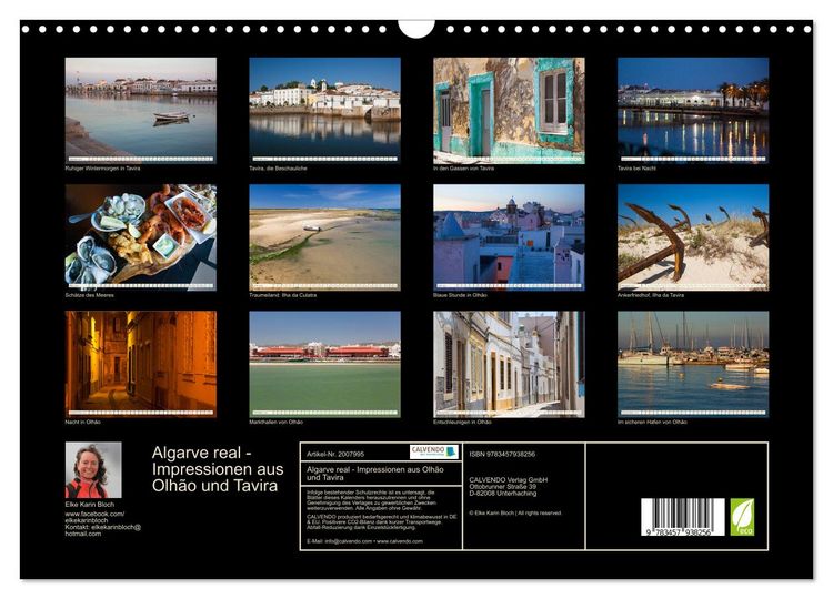 Produktbild: Algarve real - Impressionen aus Olh&atilde;o und Tavira (Wandkalender 2026 DIN A3 quer), CALVENDO Monatskalender