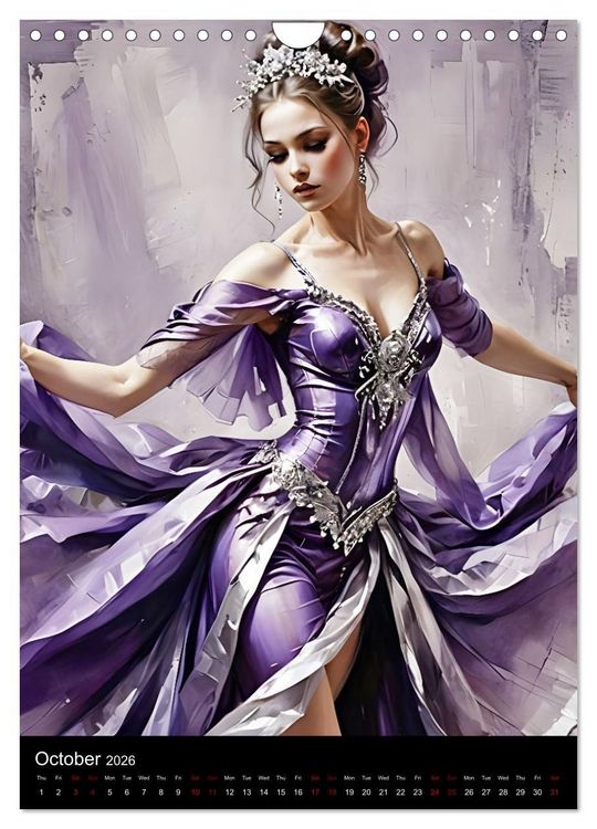 Produktbild: Dancing Elegance (Wall Calendar 2026 DIN A4 portrait), CALVENDO 12 Month Wall Calendar