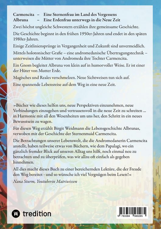 Produktbild: CARMENCITA - Im Land des Vergessens - Eine Sternenfrau und eine Erdenfrau erz&auml;hlen ihre gemeinsame Geschichte.