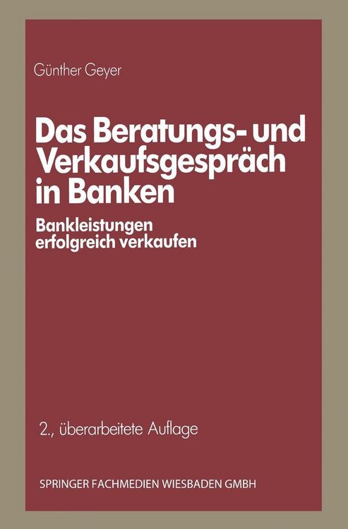Produktbild: Das Beratungs- und Verkaufsgespr&auml;ch in Banken