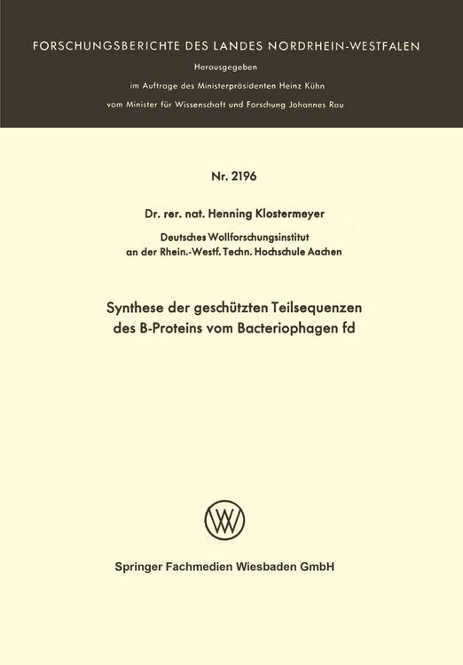 Produktbild: Synthese der gesch&uuml;tzten Teilsequenzen des B-Proteins vom Bacteriophagen fd