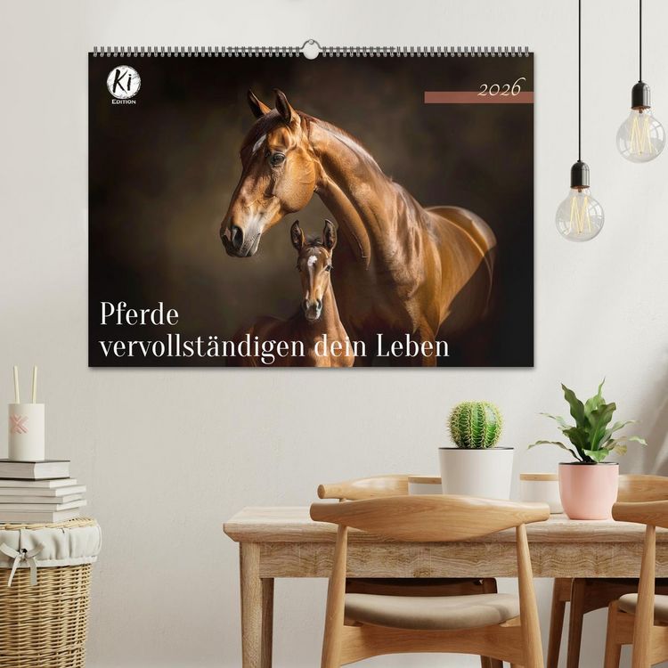 Produktbild: Pferde vervollst&auml;ndigen dein Leben (Wandkalender 2026 DIN A2 quer), CALVENDO Monatskalender
