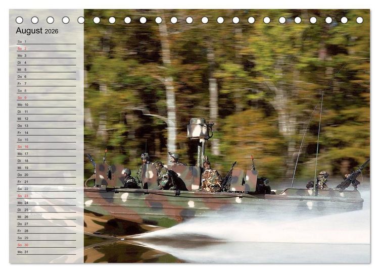 Produktbild: Streitkraft. Milit&auml;rische Impressionen (Tischkalender 2026 DIN A5 quer), CALVENDO Monatskalender