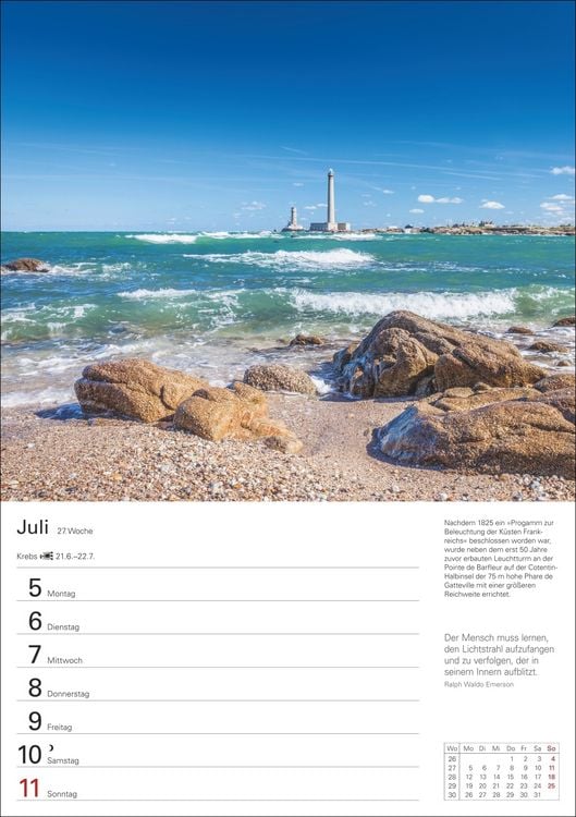 Produktbild: Bretagne und Normandie Wochenplaner 2027 - Eine Reise in 53 Bildern