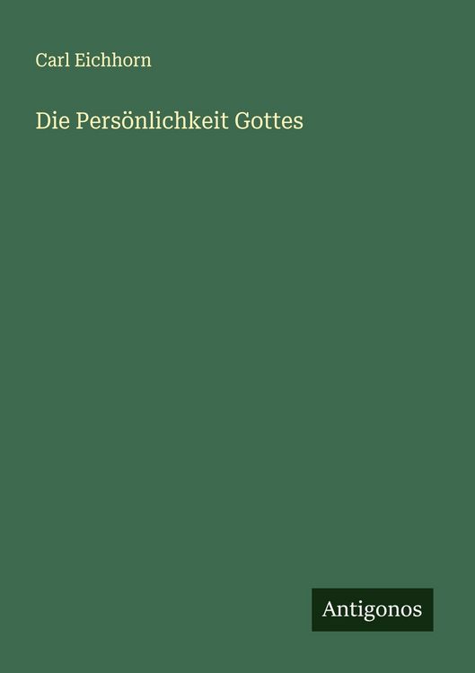 Produktbild: Die Pers&ouml;nlichkeit Gottes