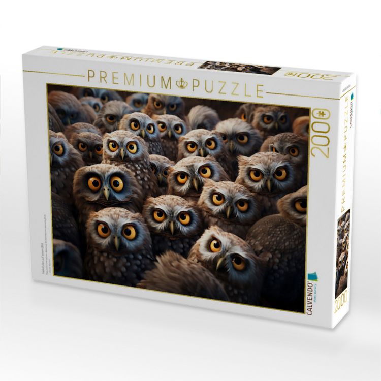 Produktbild: CALVENDO Puzzle Viele Eulen auf einem Bild | 2000 Teile Lege-Gr&ouml;&szlig;e 90x67cm Foto-Puzzle f&uuml;r gl&uuml;ckliche Stunden