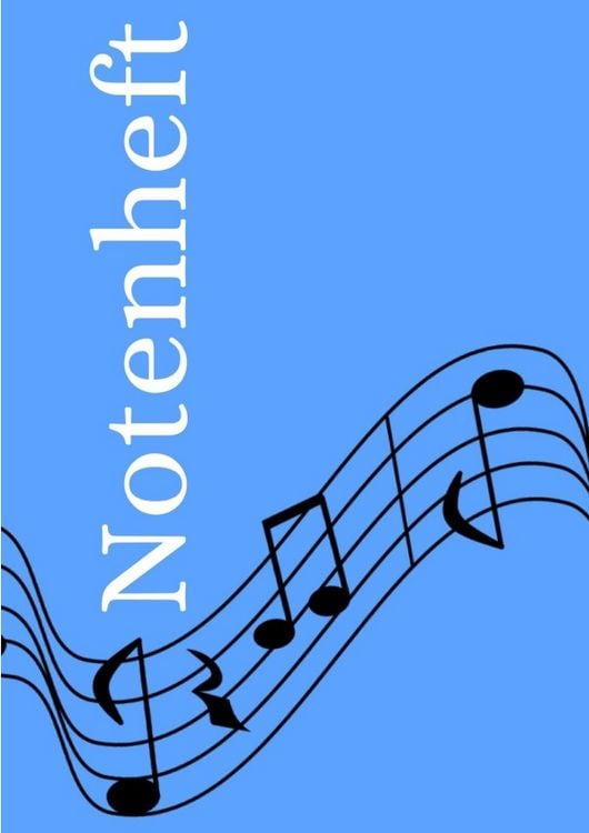 Produktbild: Notenheft: DIN A4 Notenlinienheft | 300 Seiten mit 12 Notenzeilen / Systeme pro Blatt | Papier 90g/m&sup2; | Musikheft mit Notenlinien