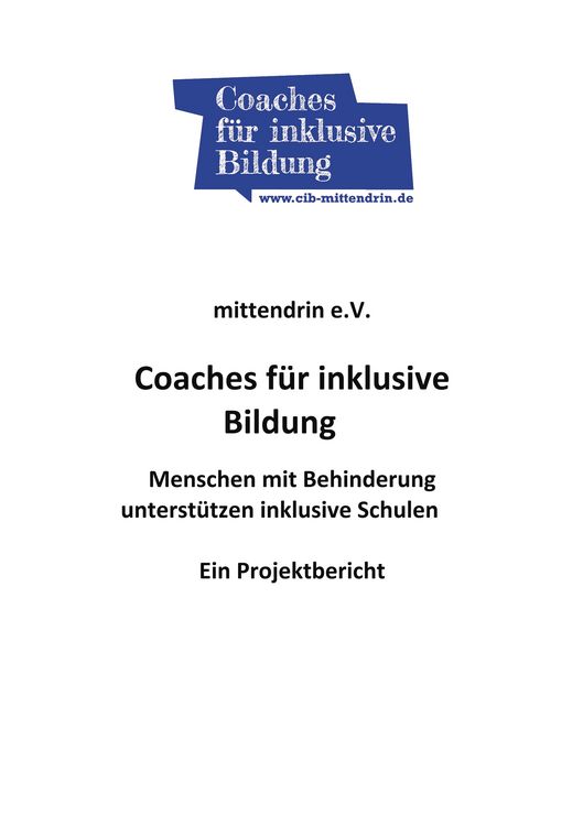 Produktbild: Coaches f&uuml;r inklusive Bildung