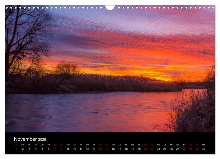 Produktbild: Die Amper - Ansichten eines bayerischen Flusses (Wandkalender 2026 DIN A3 quer), CALVENDO Monatskalender