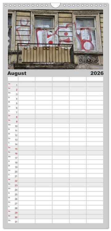 Produktbild: Familienplaner 2026 - Dresdens Neustadt mit 5 Spalten (Wandkalender, 21 x 45 cm) CALVENDO