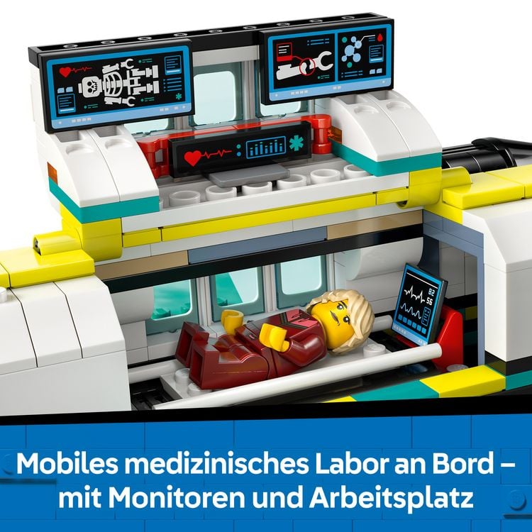 Produktbild: LEGO City Notfallrettungsflugzeug, Set mit Flieger und Schneemobil 60465