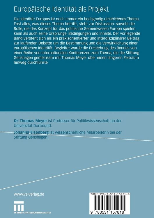 Produktbild: Europ&auml;ische Identit&auml;t als Projekt